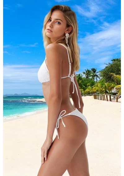 Ersefa Tasarım Bikini Takımı Yaz Koleksiyonu Ergonomik Kesim Özel Hızlı Beyaz