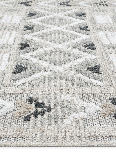 Cool Halı Adora Bej İnce Halı Kilim Pamuk Taban Etnik Desen Yumuşak Oturma Odası Yatak Odası Halısı