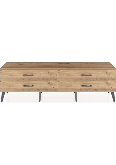 Arges Tv Ünitesi 4 Çekmeceli 176x30x51 Çam-çam/çam Atlas Çam/atlas Çam