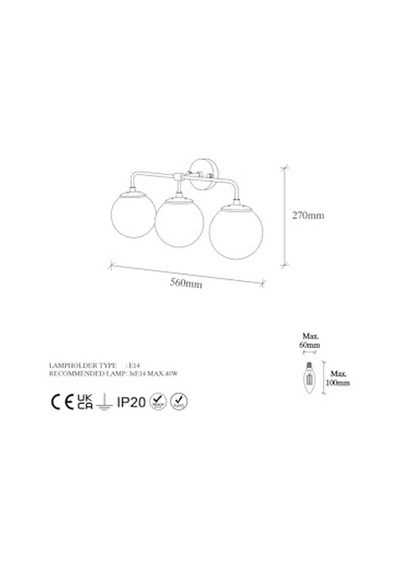 Siyah Boyalı Aplik E14 Metal Cam 22x24cm Çok Renkli