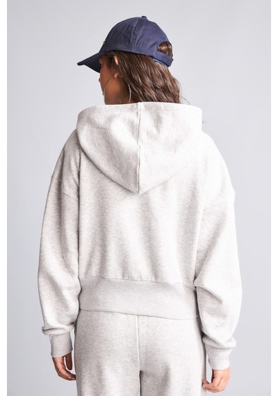 Defacto Fıtted Kapüşonlu Kalın Kumaş Fermuarlı İşlemeli Sweatshirt Hırka H4218ax26wngr110 Gri-gr110