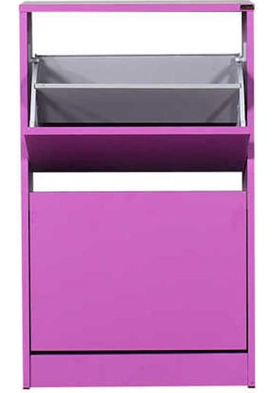 Flat Duo 2 Katlı Ayakkabılık Dolabı - Mor