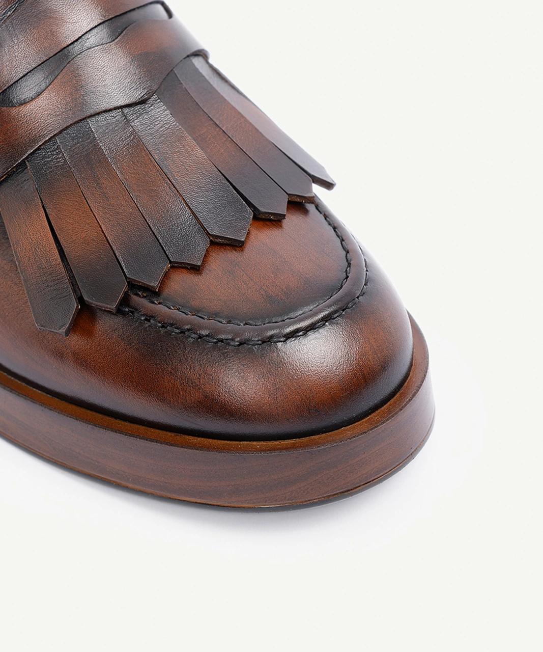 Yargıcı Püskül Detaylı Topuklu Deri Loafer 25kkay4034x 057 Taba