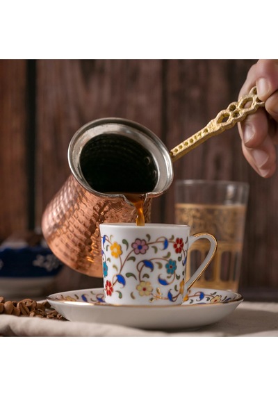 El Yapımı Dövme Bakır Cezve 3 Fincanlık 1. Kalite
