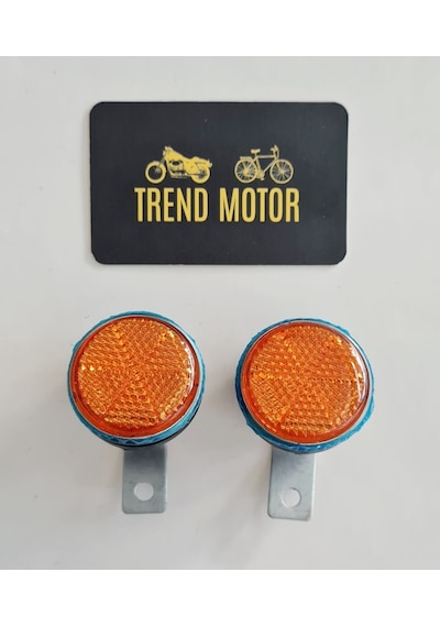 Motosiklet Bisiklet Reflektör Yuvarlak Küçük (Bağlantı Aparatlı)