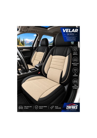 Dacia Sandero Uyumlu Velar Serisi Tay Tüyü Oto Koltuk Kılıfı Ortopedik Tam Set