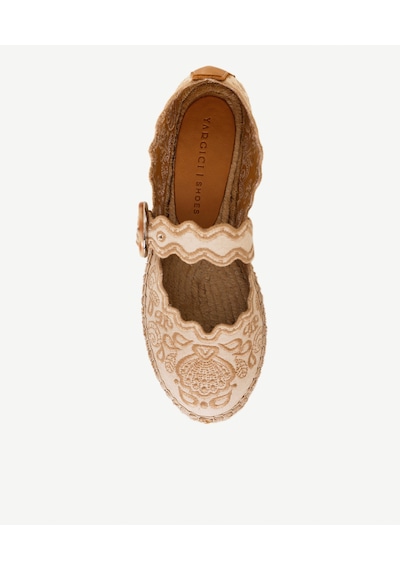 Yargıcı Nakış İşlemeli Mary Jane Espadril 26ykay4047x 017 Bej