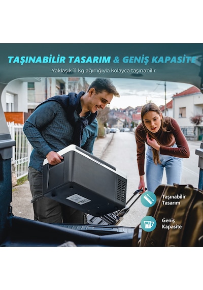 Euhomy Araç İçi Buzdolabı 18l, Taşınabilir, Kamp/seyahat/tekne İçin
