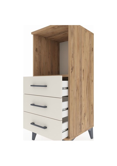 Hyperion Komodin Tek Raflı 3 Çekmeceli 44x44x106 Çam-aytaşı Çam