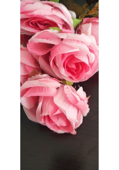 Rüzgar Çiçekcilik 45 Cm 8 Kafalı Pembe Gül Pembe