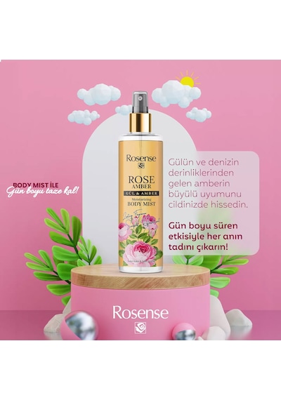 Rosense Body Mist Vücut Spreyi Gül & Amber 200 Ml