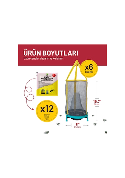 6 Adet Flies Inn Hg | Yeni Nesil Karasinek Tuzağı