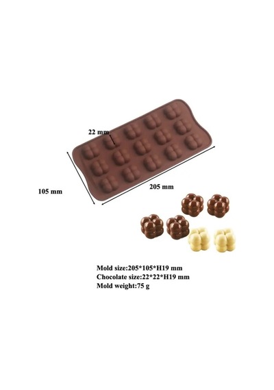 Silikon Çikolata Ve Mum Kalıbı Mini Bubble Kalıbı Kahverengi