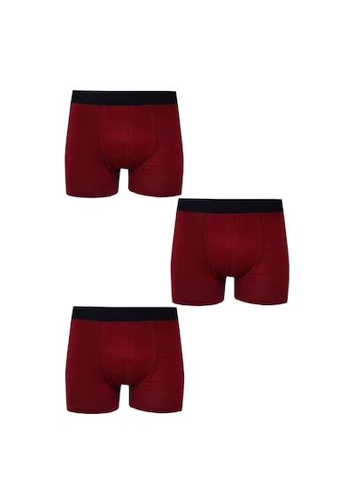 3Lü Erkek Likralı Modal Boxer Düz Pamuklu