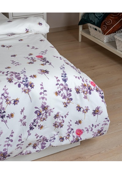 Cotton Collection Tek Kişilik Nevresim Seti Flora Renkli