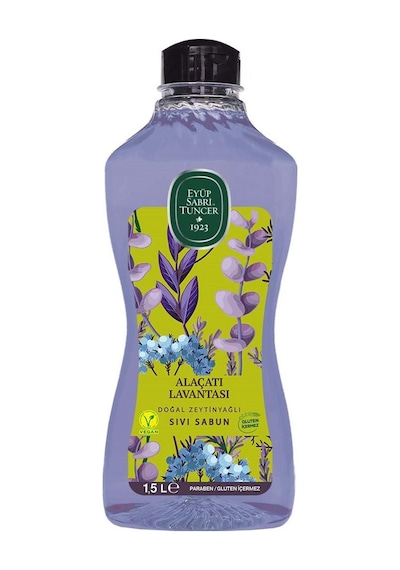 Alaçatı Lavantası Doğal Zeytinyağlı Sıvı Sabun 1,5 lt