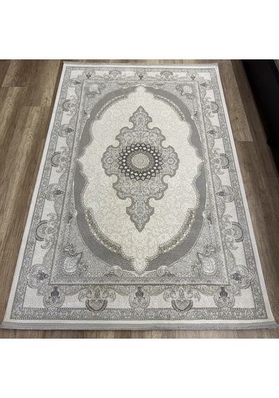 Luxess Halı Roma 1161 Gri Modern Salon Halısı Gri Beyaz