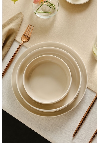 Karaca  Earth Collection Finesse 24 Parça 6 Kişilik Yemek Takımı Bej