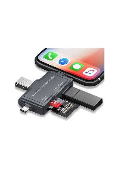 Type C Micro Usb Lightning 7in1 Kart Okuyucu Tf Sd Usb Ads-368