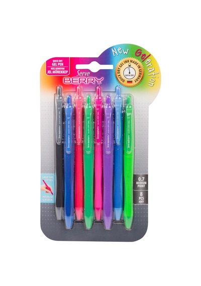 Serve Berry Jel Karışık Renkler 8'li Set Diğer