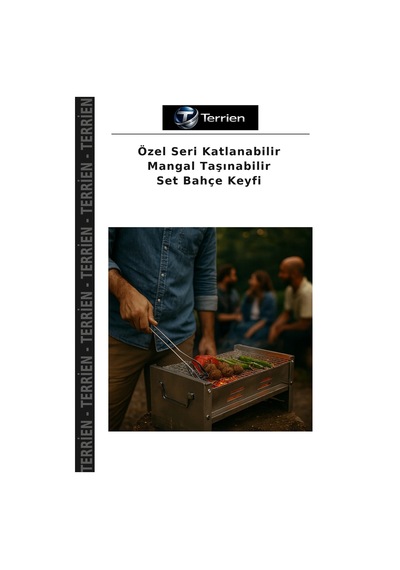 Özel Seri Katlanabilir Mangal Taşınabilir Set Bahçe Keyfi Çok Renkli