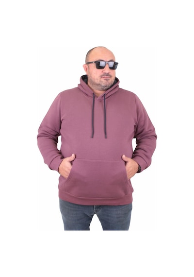 Moc Grande Mocgrande Büyük Beden Erkek Basic Sweat Kapüşonlu 11700 Eflatun-Eflatun