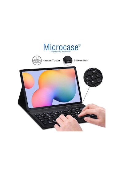 Microcase Xiaomi Poco Pad M1 12.1 İnch Tablet İçin Bluetooth Klavye Ve Mouse + Kılıf Bkk6