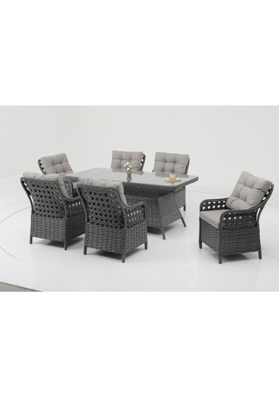 Denart Garden Derin Duble Rattan Takim Antrasit