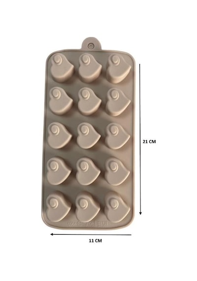 Silikon Çikolata Kalıbı Kalp 21 11 Cm Çok Renkli