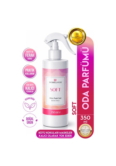 Doğal İçerikli Oda Parfümü Yumuşaf Kokulu Soft 350 Ml Fresh