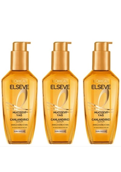 Elseve Mucizevi Yağ Canlandırıcı Serum Kuru Saçlar 3 X 100 Ml