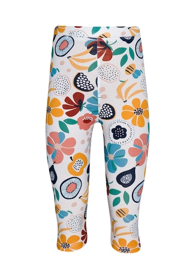 Lovetti Kız Çocuk Nordic Jungle Desen Kapri 1313 Çok Renkli