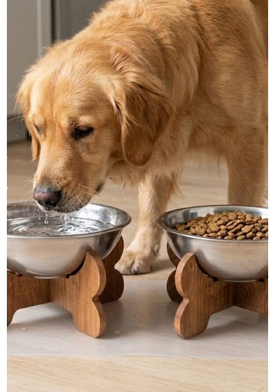 Büyük Irk Köpekler İçin Paslanmaz Çelik Mama Ve Su Kabı - Çapraz Ayak - 1000 Ml 1 Adet Gönderilmektedir