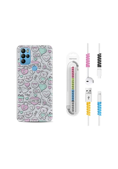 General Mobile Gm21 Pro Kılıf Kablo Koruyuculu I Love You 1882