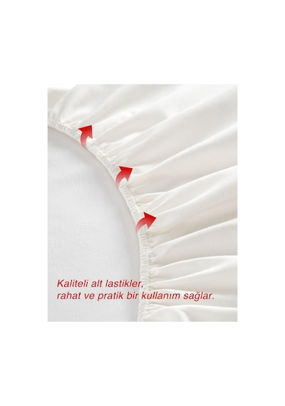 Krem Renkli%100 Pamuklu Penye Kumaşından Tek/çift Kişilik Lastikli Çarşaf 7 Farklı Ebat Krem Çift Kişilik 120 X 200 Bej - Beyaz
