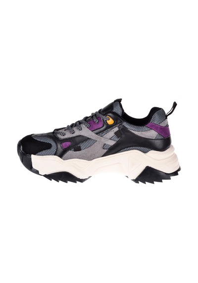 Sms Kadın Spor Ayakkabı Sneaker Sms-65137 Siyah Mor Siyah - Mor