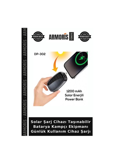 Solar Şarj Cihazı Taşınabilir Batarya Kampçı Ekipmanı Günlük Kullanım Cihaz Şarjı Çok Renkli