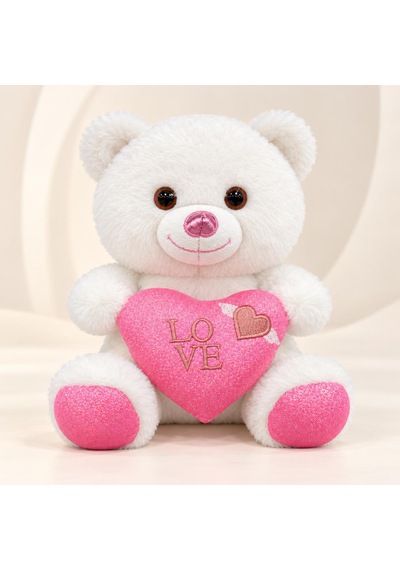 Ayıcık Sevimli Parlak Seri 35cm - Sevimli 001 - Beyaz