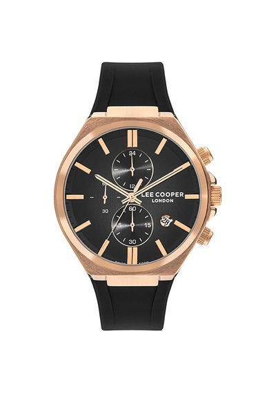 Lee Cooper Lc07854 Erkek Orjinal Kol Saati Yeni Sezon Slikonlu Siyah-rose Renk Fonksiyonlu Takvimli + Bileklik Hediyeli Çok Renkli