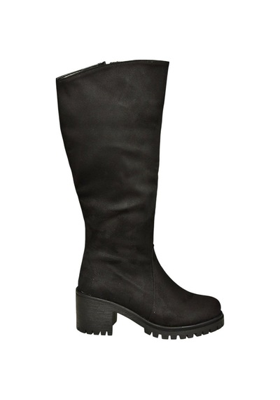 Fox Shoes V726800202 Siyah Süet Kalın Topuklu Klasik Kadın Çizme Siyah-Süet Fox Shoes V726800202 Siyah Süet Kalın Topuklu Klasik Kadın Çizme Siyah-Süet