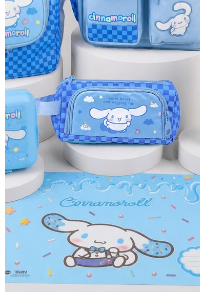 X Dekomus Lisanslı Cinnamoroll Blue Cloud Collection Okul,termoslu Beslenme Ve Kalem Çantası,matara,beslenme Kabı,beslenme Örtüsü Seti Açık Gri