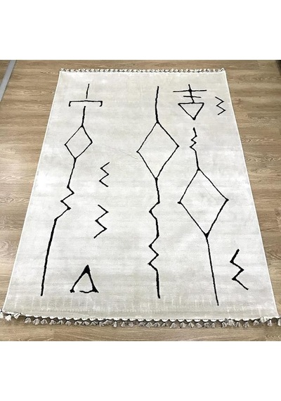 Hoom Rugs Casa 6002 Modern Salon Halısı Beyaz