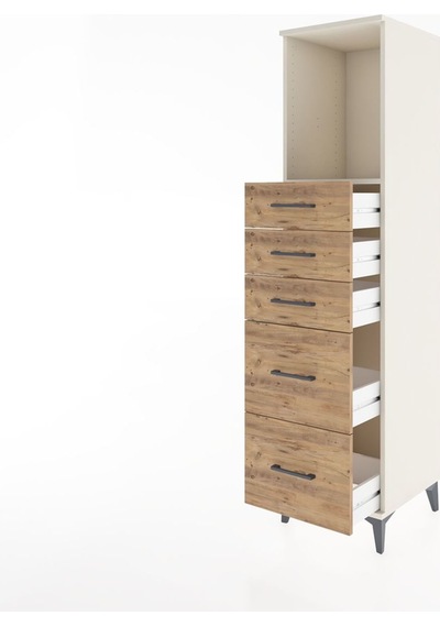 Hyperion Dolap Tek Raflı 5 Çekmeceli 44x44x182 Aytaşı-çam Aytaşı
