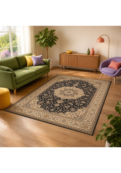 Kartela Halı Aro Halı Jüt Taban Dokuma Halı Antrasit - 160 X 240 Cm