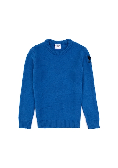 U.S. Polo Assn. Erkek Çocuk Saks Bisiklet Yaka Kazak 50315625-VR032