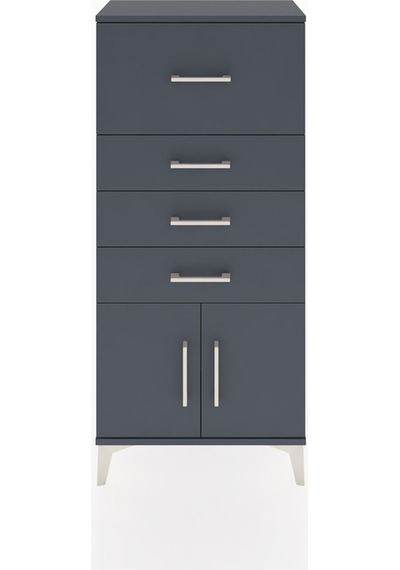Hyperion Dolap 4 Çekmeceli 2 Kapaklı 60x44x134 Antrasit-antrasit Antrasit