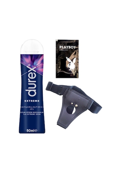 Durex Extreme Analjel 50 Ml + Siyah Deri Strap-on Kemeri + Hediye