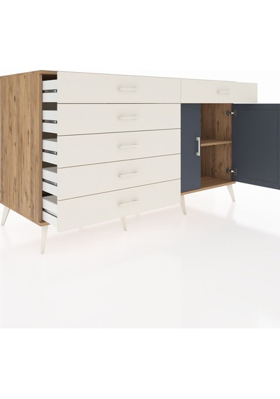Kronos Konsol Tek Raflı 6 Çekmeceli 2 Kapaklı 176x59x99 Çam-antra Çam-antrasit/aytaşı Kronos Konsol Tek Raflı 6 Çekmeceli 2 Kapaklı 176x59x99 Çam-antra Çam-antrasit/aytaşı