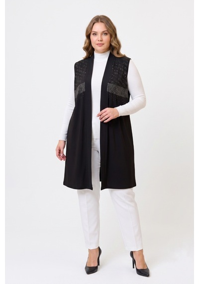 Wearon Kadın Düğmesiz Modelli Yelek 54297 Bgl-st05661 Siyah