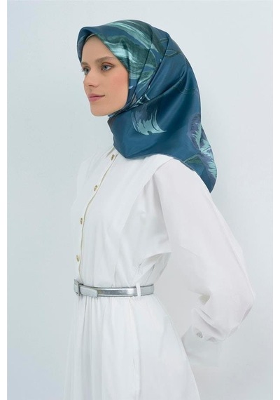 Armine İpek Eşarp 2026 Yaz - 9506-52 Kot Mavisi Twill